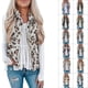 thumbnail image 4 of Tie Dye Vest Outwear, Soft Fleece Fuzzy Zipper Vest Lightweight Warm  For Winter For Female ANGGREK beis XXL, 4 of 6