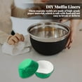 thumbnail image 6 of 100 Pieces Cupcake Paper Liners Mini Non-Stick Muffin Baking Molds DIY Pastry Chocolate Home Kitchen Bakeware, Green, 6 of 10