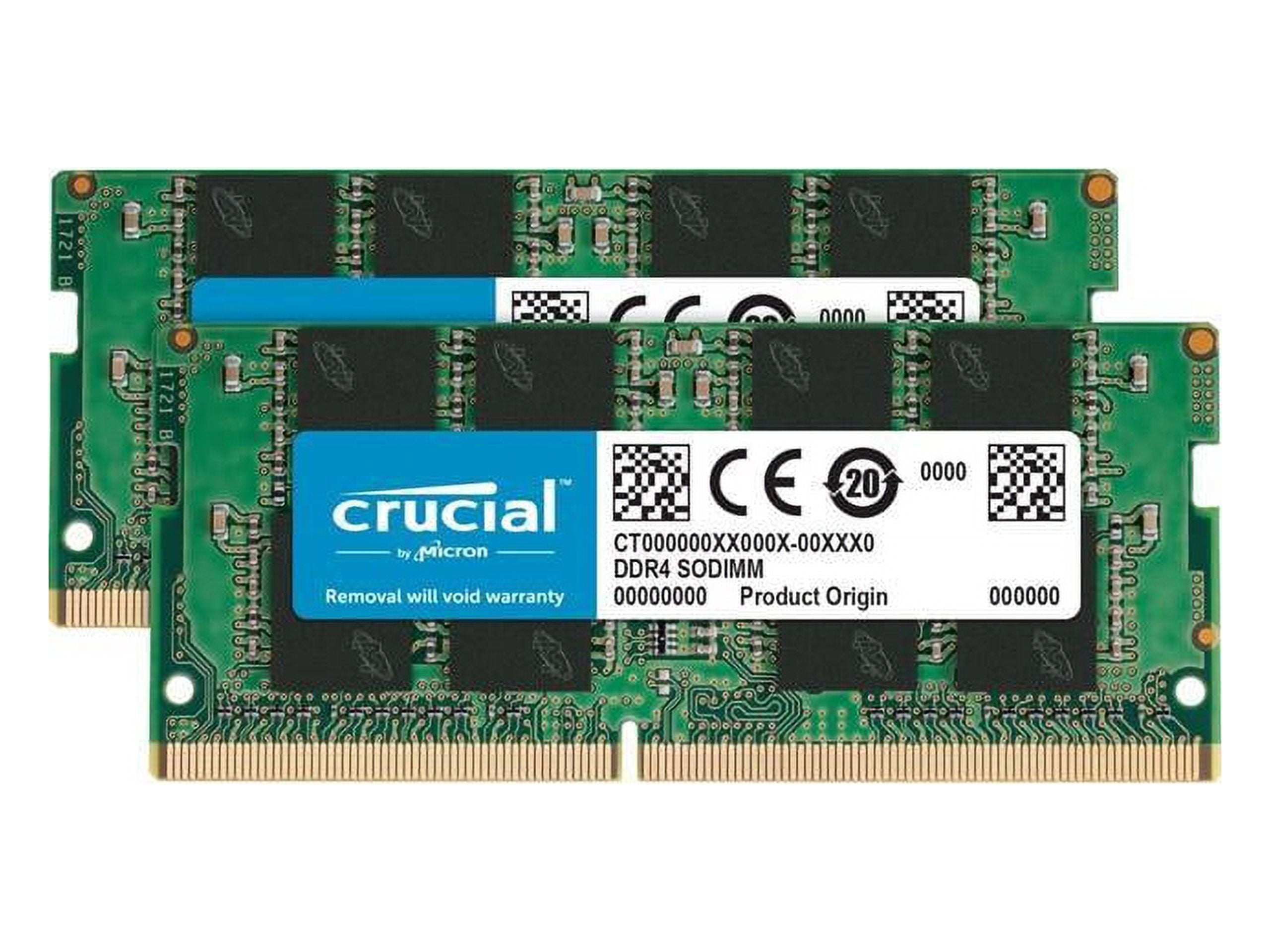 Crucial 32GB RAM, 260-Pin DDR4 SO-DIMM, PC4 25600 Laptop Memory, Model CT2K16G4SFRA32A - Walmart.com Crucial 32GB RAM, 260-Pin DDR4 SO-DIMM, PC4 25600 Laptop Memory, Model CT2K16G4SFRA32A - Walmart.com