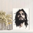 thumbnail image 2 of Qisvanset 12x16 Inch Black Jesus Portrait Canvas Wall Art, Religious Print Baptism Faith Home Wall Decor, 2 of 8