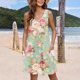 thumbnail image 5 of Vestido de Verano para Mujeres sin Mangas Cuello en V con Impresión de Bolsillo, Vestido Casual para Uso Diario Y de Fiesta, 5 of 5