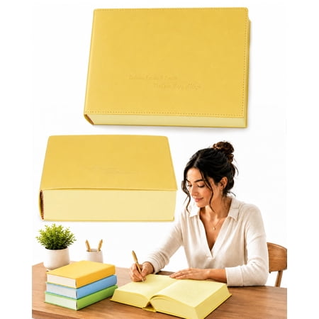 Thickened Color Brick Notebook A5 Super Thick Hardcover Journal Soft PU Leather Cover and Ribbon Bookmark for Writing Drawing Scrapbook & Study Notes