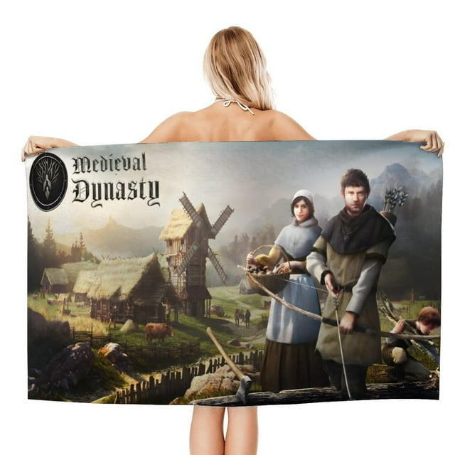 Medieval Toalla de playa de secado rápido con diseño temático, regalo para mujeres y niñas, ideal para cumpleaños, fans, amantes de la música, uso en la playa o al aire libre, 78 × 150 cm