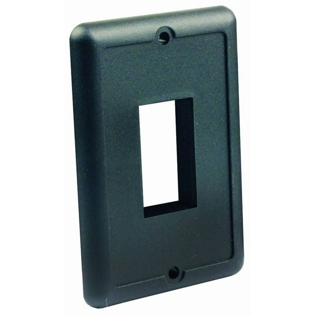 JR Plaque avant Multi-Usage pour Interrupteur 14045 s'Adapte à Tous les Interrupteurs de la Série IP66/206; Dimensions Extérieures 3,50 Pouces x 2,50 Pouces; Noir; Plastique