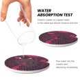 thumbnail image 5 of Round Ceramic Car Coasters 2 Pack Absorptive Clean Cork Bottom For Anti-Slip Use On Most Cars Snake Skin Print Style Palevioletred_2, 5 of 8