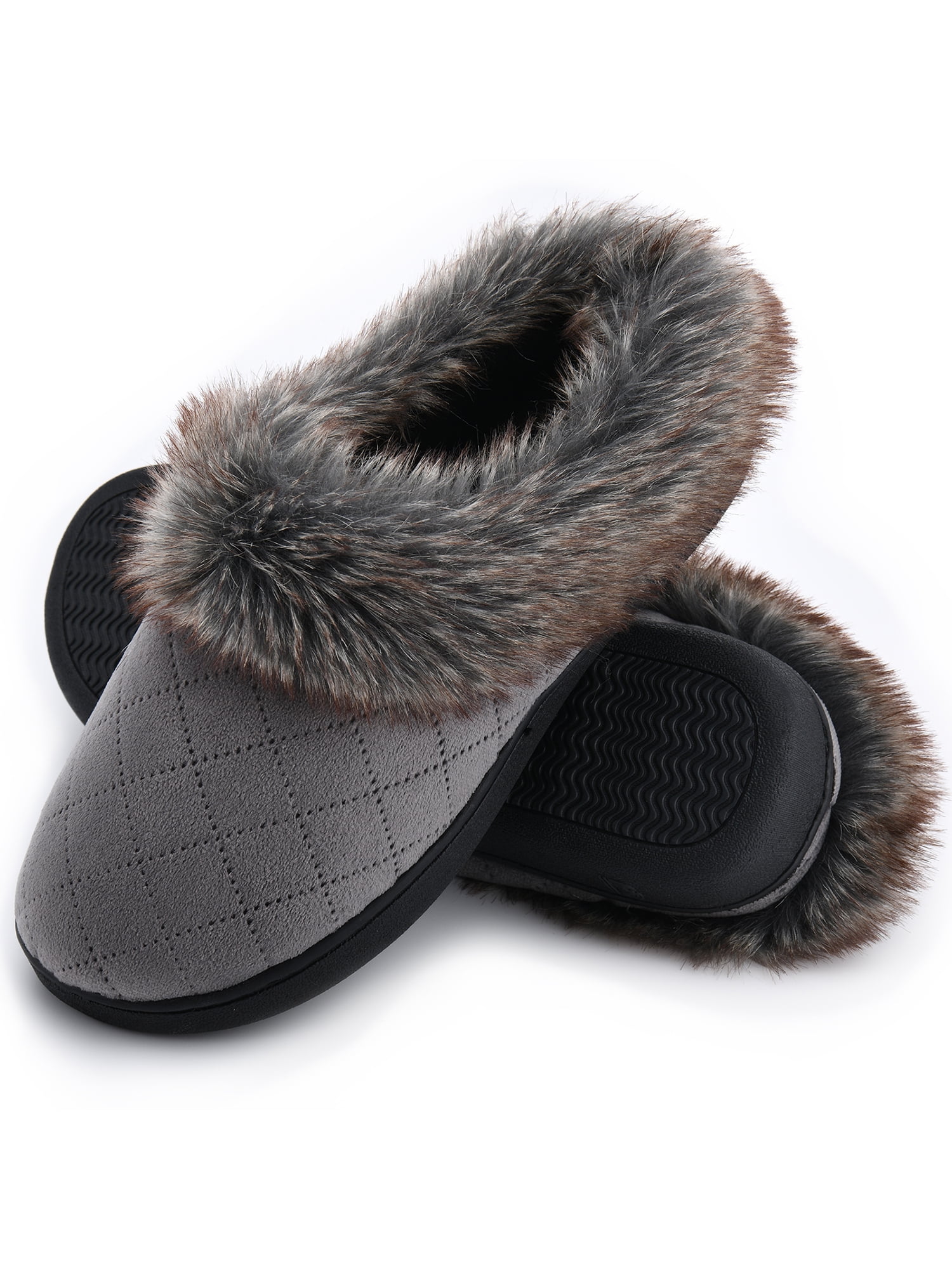 DL Memory Foam Winter House Slippers for Women, Cozy Warm Woman Indoor
