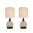 thumbnail image 3 of Aspen Creative 40211-12, 22" Table Lamp with Mercury Glass and Lamp Shade in Off White, 3 of 6