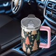thumbnail image 5 of 30 oz Classic Red Plaid Christmas Tumbler with Handle and Straw, Stainless Steel Insulated Cup 30 oz, Leak Proof Holiday Mug, Winter Gift, 5 of 5