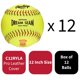 thumbnail image 2 of Pelotas de Softbol Rawlings C12RYLA de Cuero Profesional 12" Paquete de 12, 2 of 2