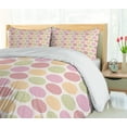 thumbnail image 4 of Ambesonne Colorful Duvet Cover Sets, Lines Inside Circles Shape, 2-Queen, Avocado Green and Multicolor, 4 of 5
