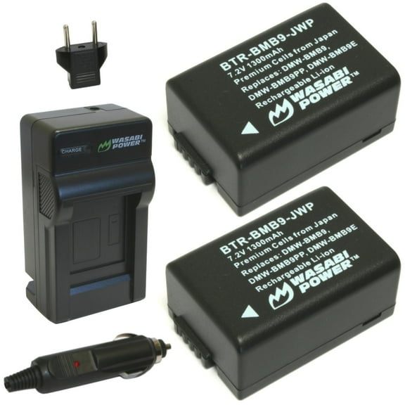 Wasabi Power Battery (2-Pack) and Charger for Leica BP-DC9