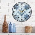 thumbnail image 6 of Wall Clock Battery Operated Non-Ticking Silent for Living Room Bedroom Kitchen Office Decor 3d Blue White Snowflakes 12", 6 of 10