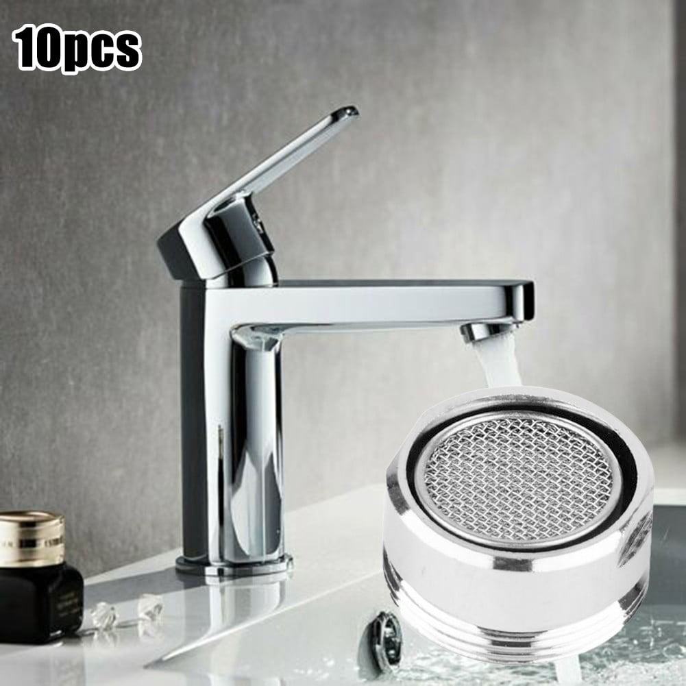 Fancy 10Pcs Faucet Aerator Kitchen Sink Aerator Replacement Parts with  Brass Shell Threads Aerator Faucet Filter for Kitchen Bathroom Silver 