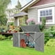 thumbnail image 4 of Costway Cobertizo de Jardín Multifunción Caseta de Metal Exterior para Almacenar Herrmientas Cubo de Basura 173 x 97 x 134 cm, 4 of 9