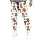 thumbnail image 2 of Pantalones largos para hombre, pantalones deportivos ajustados para correr, pantalones deportivos con cordón, pantalones con estampado navideño, pantalones para hombre, 2 of 5