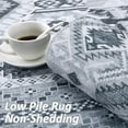 thumbnail image 5 of HOMERRY Indoor Washable 4' x 6' Area Rug Vintage Bohemian Patterns Rug for Living Room Non-Slip Floor Carpet for Bedroom, Gray, 5 of 7