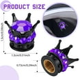 thumbnail image 2 of 4 Pieces Crown Tire Valve Stem Caps Bling Handmade Crystal Rhinestone Universal Chrome Crown Vehicle Car Tire Caps Covers, Attractive Accessories for Car (Purple and Black), 2 of 14