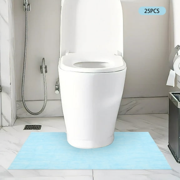 Disposable Toilet Mats, Set of 25, Waterproof Non-Woven Fabric, U-Shaped Design for Easy Use & Hygiene, Ideal for Home & Public Places