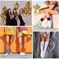 thumbnail image 5 of 1 Pairs  Socks for Women Extra Long Thick Boot Knee High Scrunch Socks Solid Soft Cotton Socks for Women, 5 of 9
