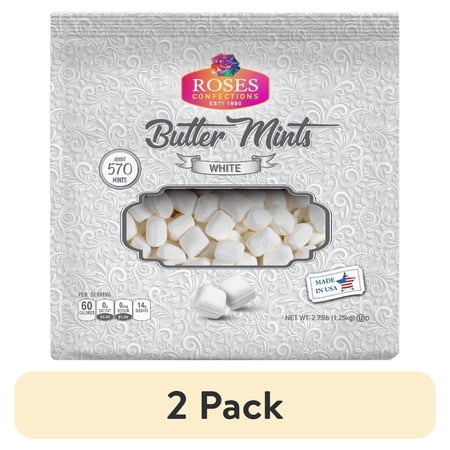 (2 pack) Richardson White Butter Mints 44 Oz. Bag