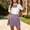 Purple-D, variant on Daiosportswear Women'S Solid High Waist Pleated Mini Skirt A-Line School Uniform Skirt with Bow Purple-D XS