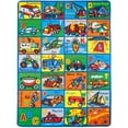 thumbnail image 2 of Mybecca Kids ABC Transportation Area Rug 5' x 7' (Educational Children Area Rug for Playroom & Nursery - Non Skid Gel Backing), 2 of 5