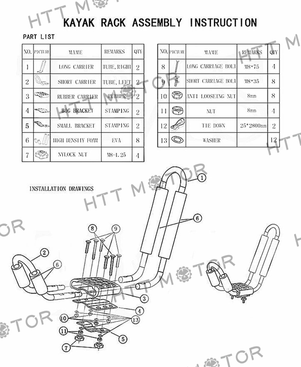 httmt kayak rack