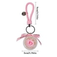 thumbnail image 3 of Jewelry On Clearance Eternal Flower Rose Keychain Car Hang Leather Keychain Ring Keychain Pink, 3 of 4