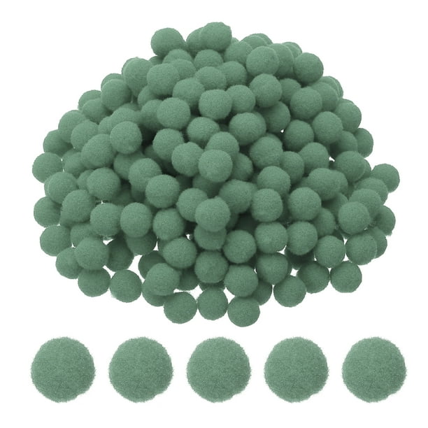 Pom Poms de 0.4 pulgadas para manualidades, 500 piezas de pompones para manualidades, bolas esponjosas a granel para sombreros, arte navideño DIY, azul y verde