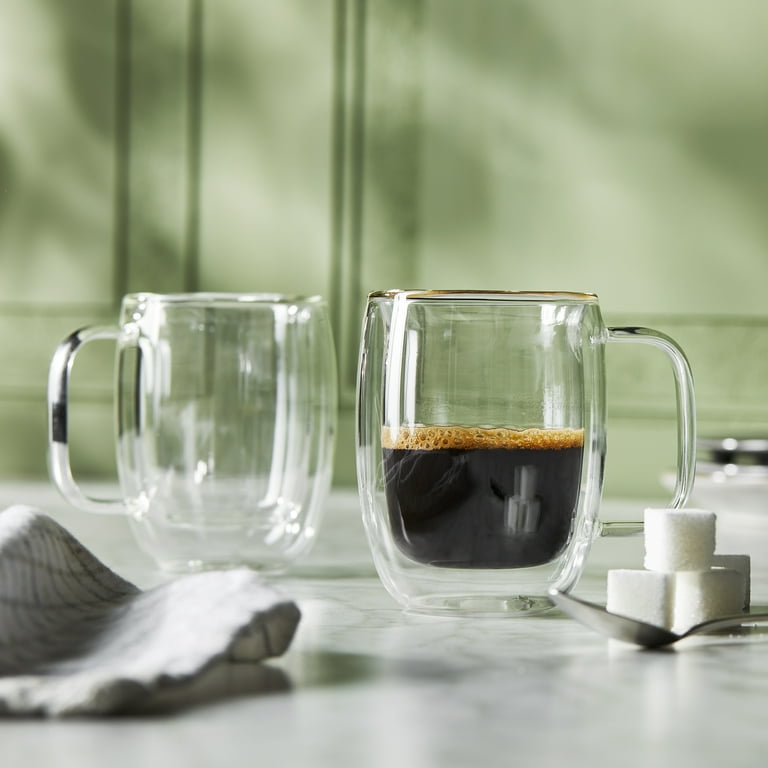 ZWILLING Sorrento Plus 4-pc 12oz. Double Wall Glass Coffee Mug Set