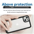 thumbnail image 4 of Dteck for iPhone 16 Slim Clear Back Case, Shockproof Lightweight Crystal Transparent Acrylic Back Soft TPU Rubber Bumper Hybrid Case, Black, 4 of 8
