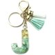 thumbnail image 1 of Llavero Para Mujer YONGSHENG Encantos De Monedero Con Flecos De Letra Inicial A A Z, 1 of 5