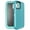 BLUE/TEAL, variant on For iPhone 12 Mini Shockproof Heavy Duty Full Body Protection Hybrid Defender Rugged Case with Holster