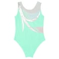 thumbnail image 5 of iiniim Kids Girls Gymnastics Leotard Ballet Dance wear Skating Unitard Bodysuit Activewear Lake Green 8, 5 of 6