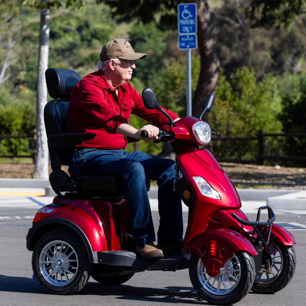 SKRT Electric Large 4 Wheel Mobility Scooters, Heavy Duty Wheelchair Device, 400 LBS Capacity for Seniors & Adults, Speed Adjust, Remote Key, Assembled In US, Receive Ready to Ride