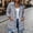 Gray, variant on Denim Patchwork Puffer Jacket Womens Long Sleeve Quilted Lapel Collar Padded Winter Coats Trendy Button Front Jackets 2026 Outerwear with Pockets Beige M