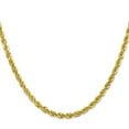 thumbnail image 2 of The Black Bow 4mm 10k Yellow Gold Diamond Cut Solid Rope Chain Necklace, 18in, 2 of 4