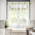 thumbnail image 3 of Lemon Yellow Kitchen Valances for Windows 42x18 Inch Kitchen Curtains Valances Rod Pocket Modern Country Flower Floral Summer Spring Bathroom Window Valances for Window Treatment Decor, 3 of 6