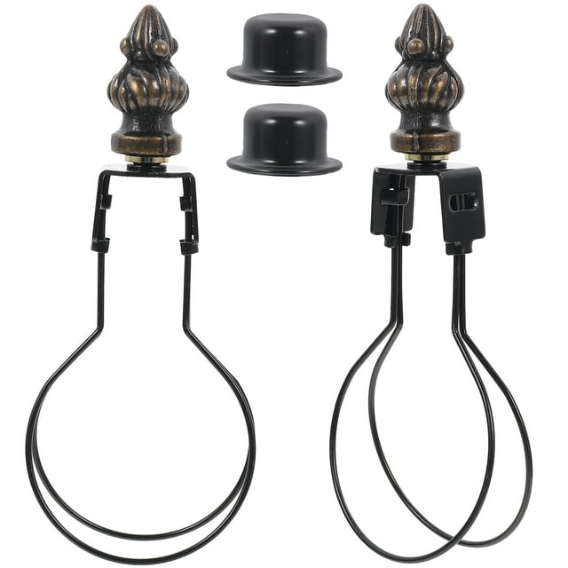 2 Ensembles d'Adaptateurs d'Abat-jour à Clipser Supports d'Ampoule Ronds Supports d'Ampoule Ronds