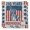 White, Blue, Red, Gray, variant on 250 Anniversary USA Flag Cloth Napkins, Statue of Liberty Wooden Washable and Reusable Dinner Napkins Set of 2, Table Napkin for Kitchen Party Birthday Wedding Hotel Housewarming 20"x20"
