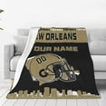 thumbnail image 5 of Custom New Orleans Blanket Personalized Throw Blankets Name and Number for Men Women Boy Football Style Decor Gifts, 5 of 6