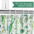 thumbnail image 4 of Green Shower Curtain for Bathroom, Olive Green Leaf Botanical Shower Curtain Set, Heavy Duty Textured Bathroom Shower Curtains,72x72 Inch, 4 of 6