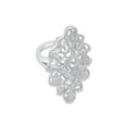 thumbnail image 3 of AFFY 1/10 Carat (Cttw) Round Shape White Natural Diamond Filigree Engagement Ring In 14K White Gold Over Sterling Silver (Clarity : I2-I3, Color : J-K, 0.1 Cttw) Size 4.5, 3 of 3