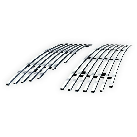 APS Compatible with Honda Accord 2008-2010 Coupe Main Upper Lower Bumper Stainless Steel SS Chrome Billet Front Grill Grille Insert Combo H67794A