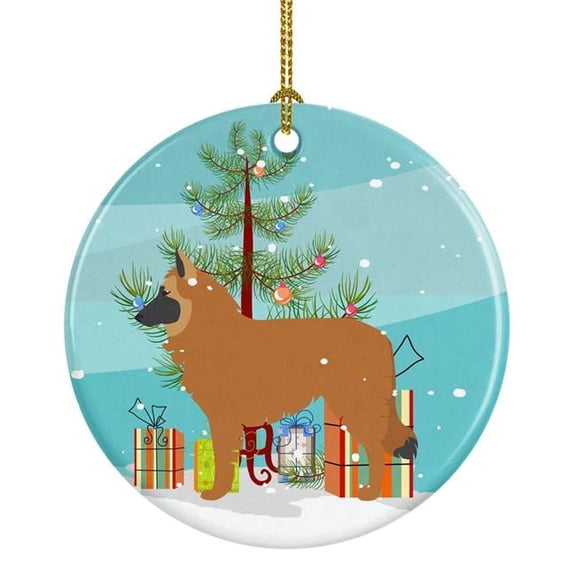 Belgian Shepherd Merry Christmas Tree Ceramic Ornament