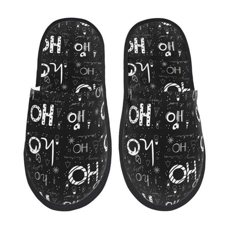 

Tideii Ho-Ho-Ho 2 for Home Indoor Cotton Slippers Autumn and Winter EVA Plush Slippers Household Supplies Unisex-Medium