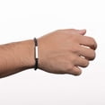 thumbnail image 4 of Brazalete para Hombre LUCKMAN Piel Vegana y Acero Inoxidable Modelo Cala azul UNITALLA, 4 of 6