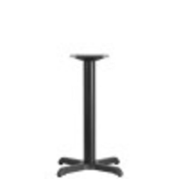 Flash Furniture Beverly 22" x 22" Restaurant Table X-Base with 3" Dia. Table Height Column, Black