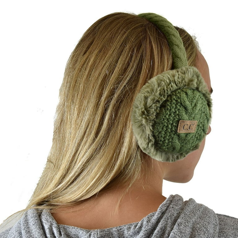 C.C Soft Winter Warm Adjustable Headband Ear Warmer Earmuffs for