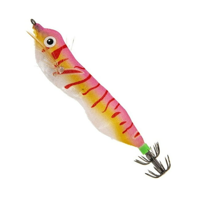 Becaristey Pratique Calmars Pêche Leurre Réutilisable Résistant à l'Usure Utile Appât Eau Douce Outils de Pêche d'Eau Salée Rose 1Set